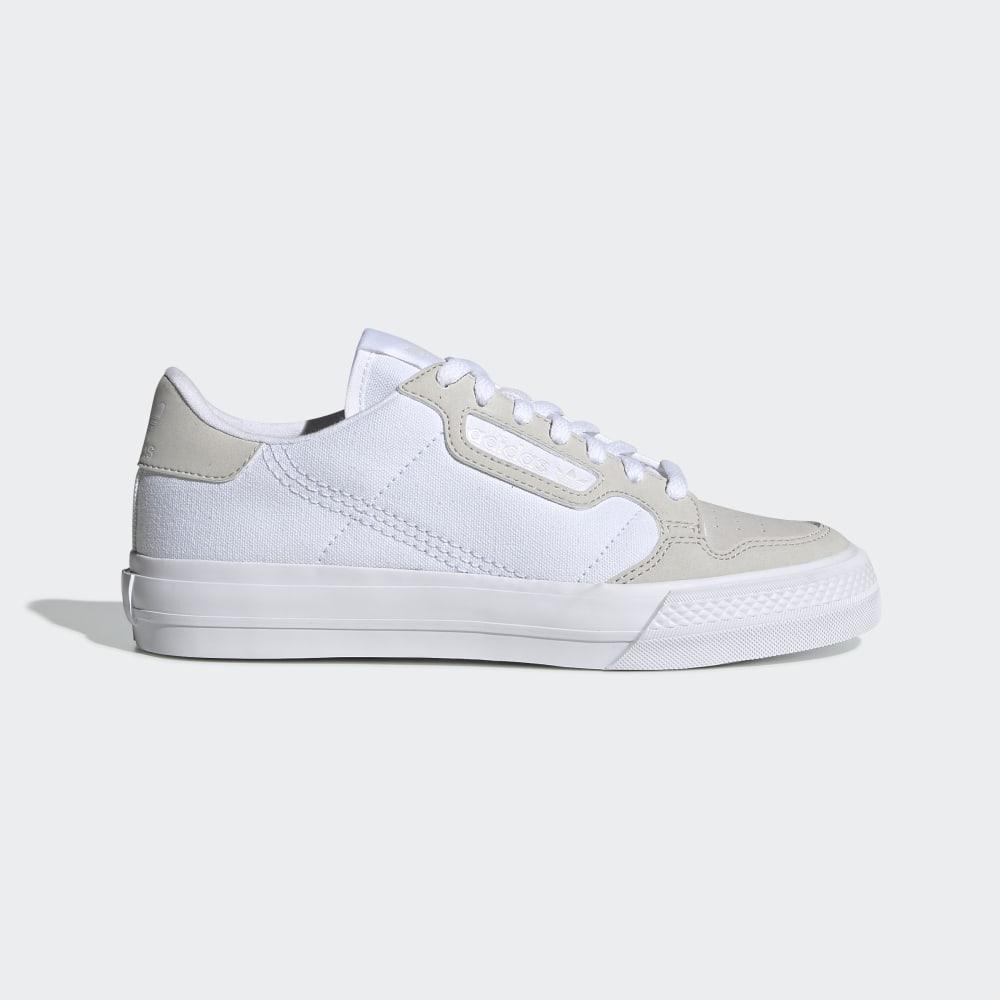 Adidas Boys' Continental Vulc Originals Shoes White/Grey Ireland EF9449